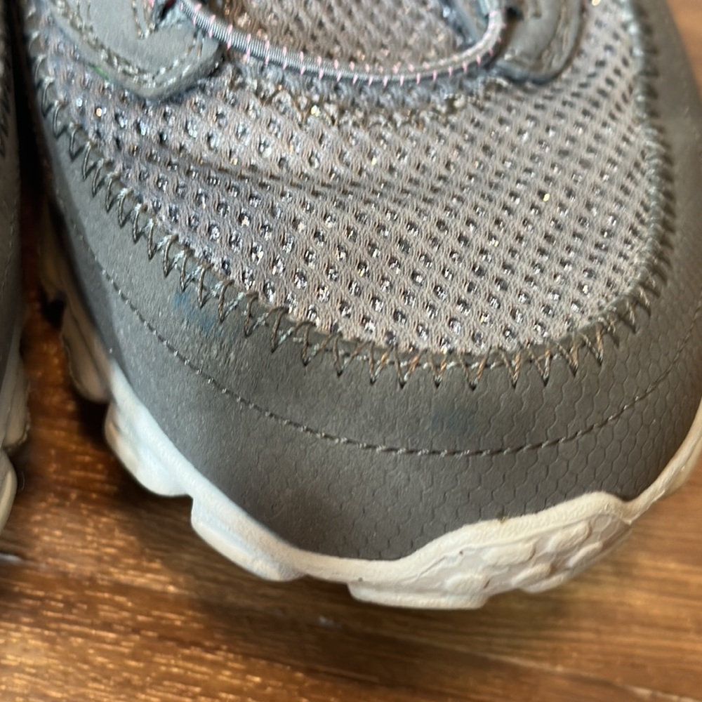 Skechers  Gray Pink Sparkles Lightweight Memory Foam Slip On Shoes Women's 11 - Picture 11 of 12